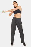 Rosaline Easy Movement Cotton Rich Track Pants - Black Beauty — thumbnail 4